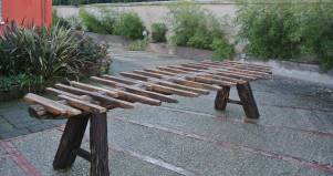 Tavolo legno cristallo conferenza